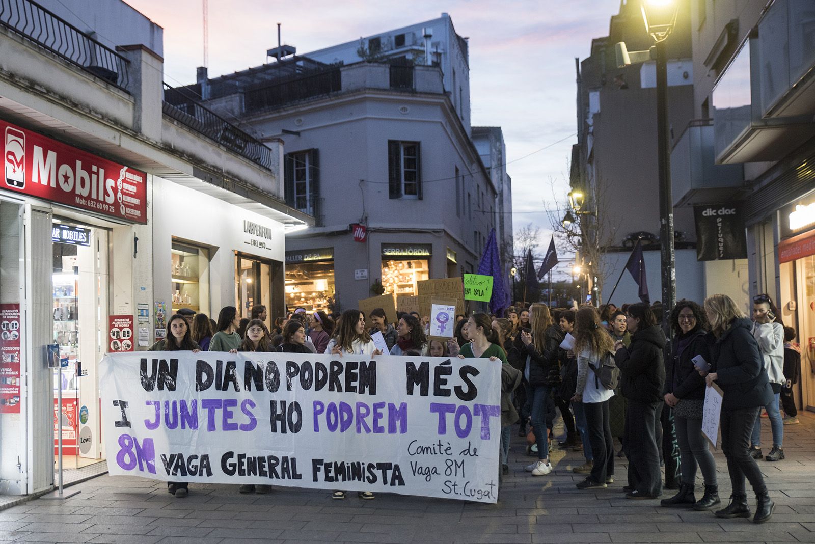 Manifestació 8M a Sant Cugat. FOTO: Bernat Millet.