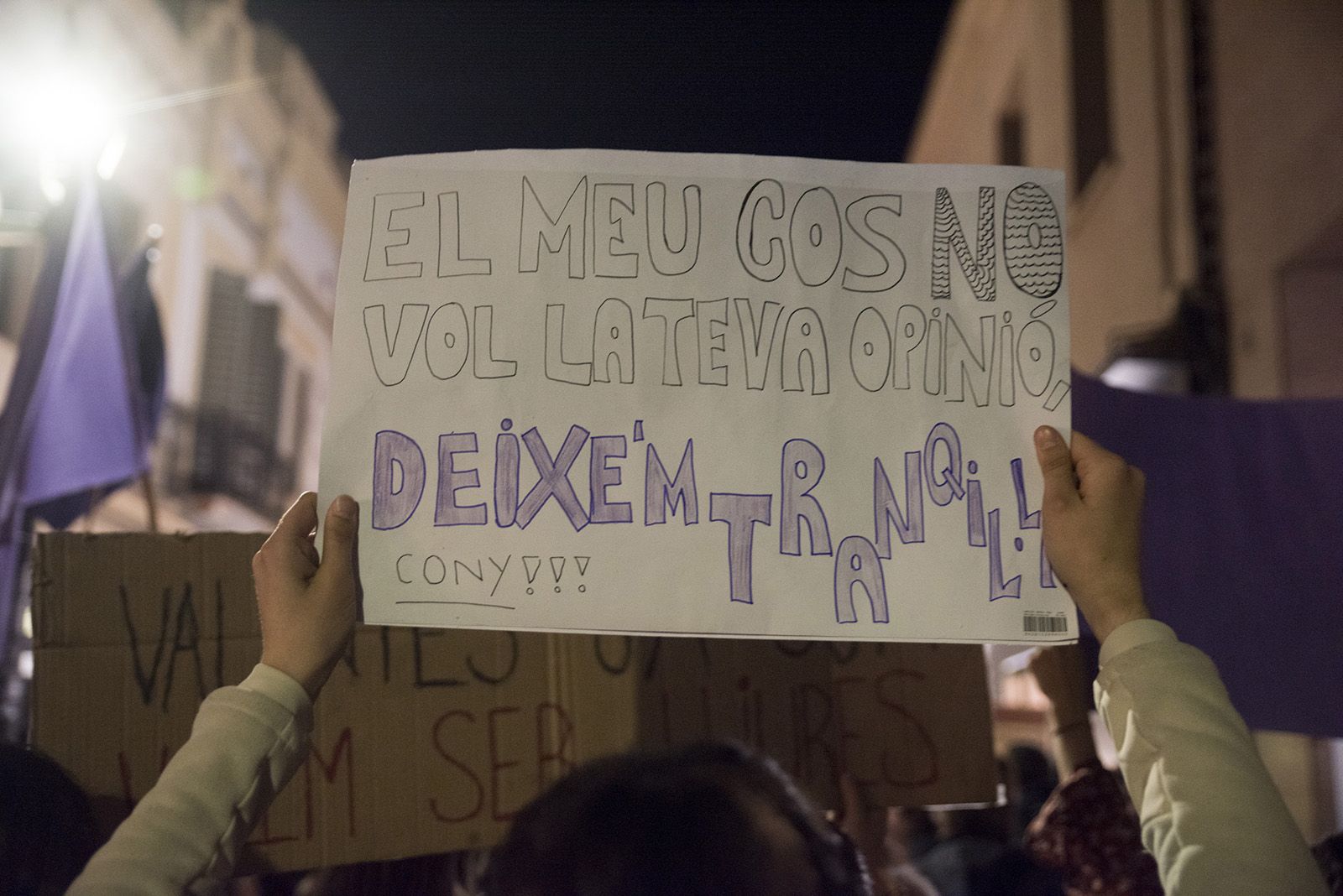 Manifestació 8M a Sant Cugat. FOTO: Bernat Millet.