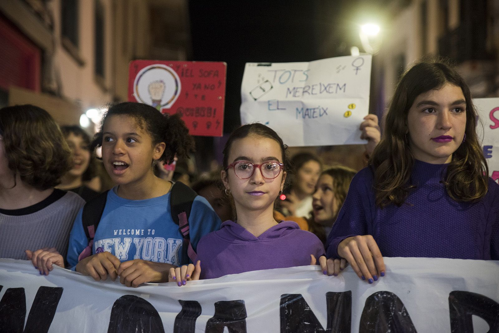 Manifestació 8M a Sant Cugat. FOTO: Bernat Millet.