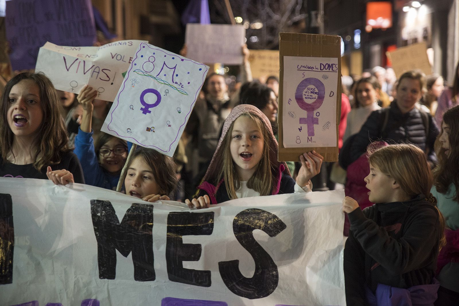 Manifestació 8M a Sant Cugat. FOTO: Bernat Millet.