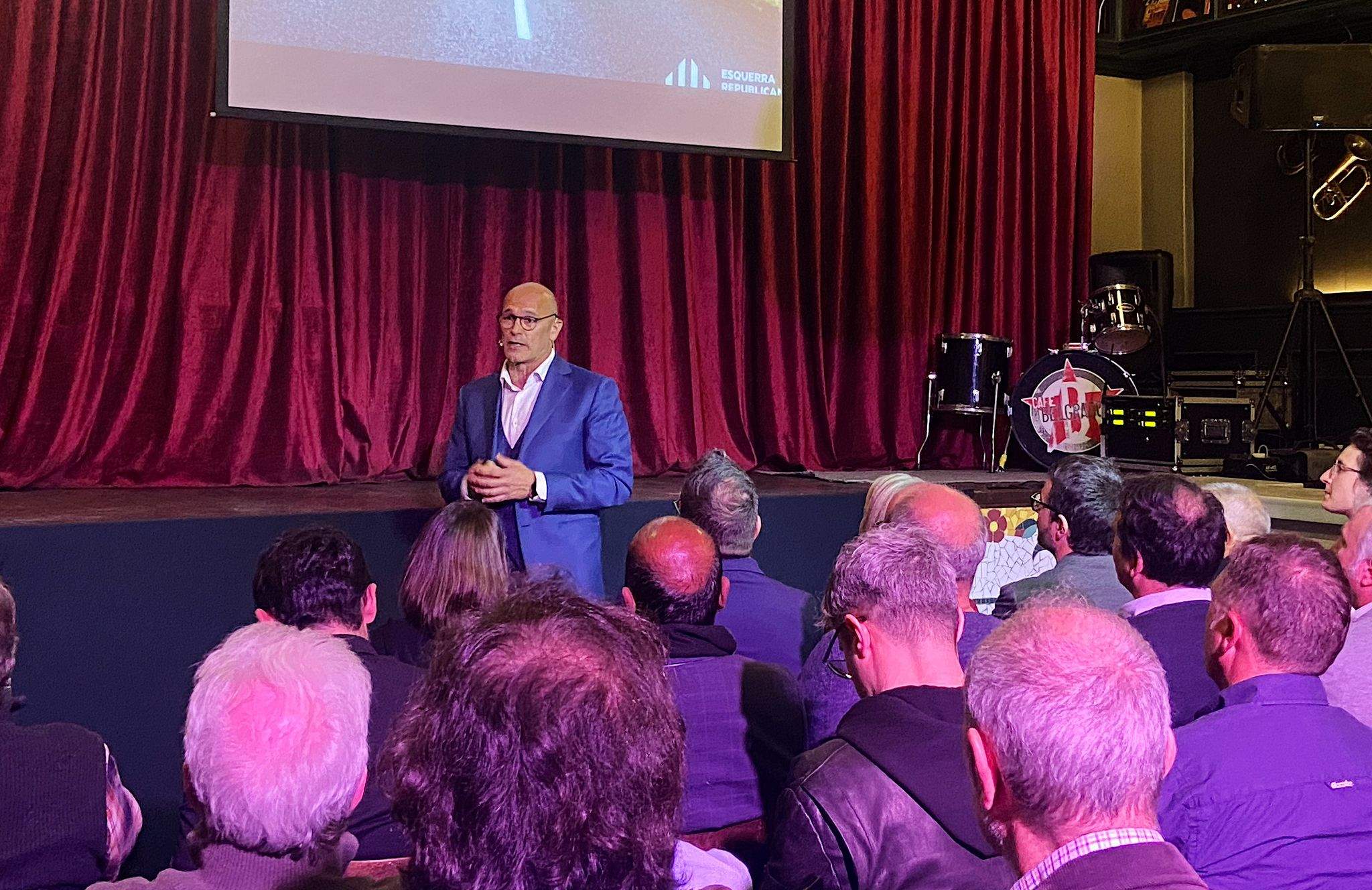 Raül Romeva a la seva conferència 'GPS Republicà' al Belgrado. Foto: TOT Sant Cugat