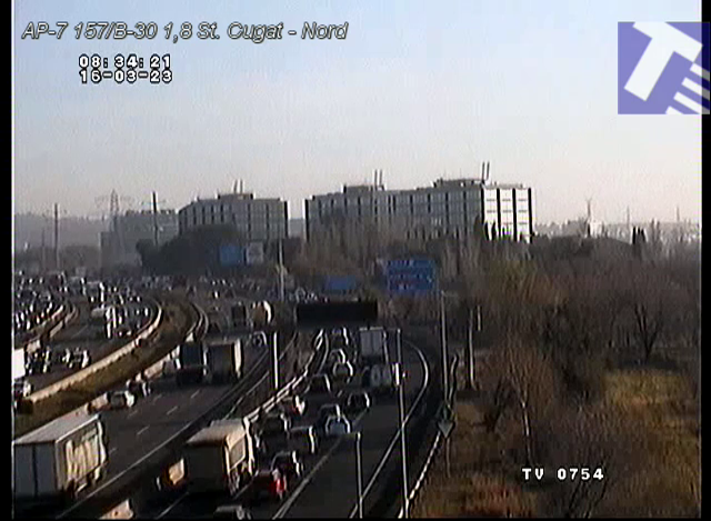 L'AP-7 en el seu pas per Sant Cugat. FOTO: Trànsit