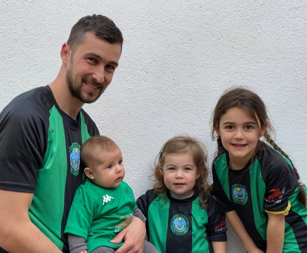 El capità del CFU Mira-sol Baco, Ignasi Luque, és pare de 3 nenes. FOTO: Cedida