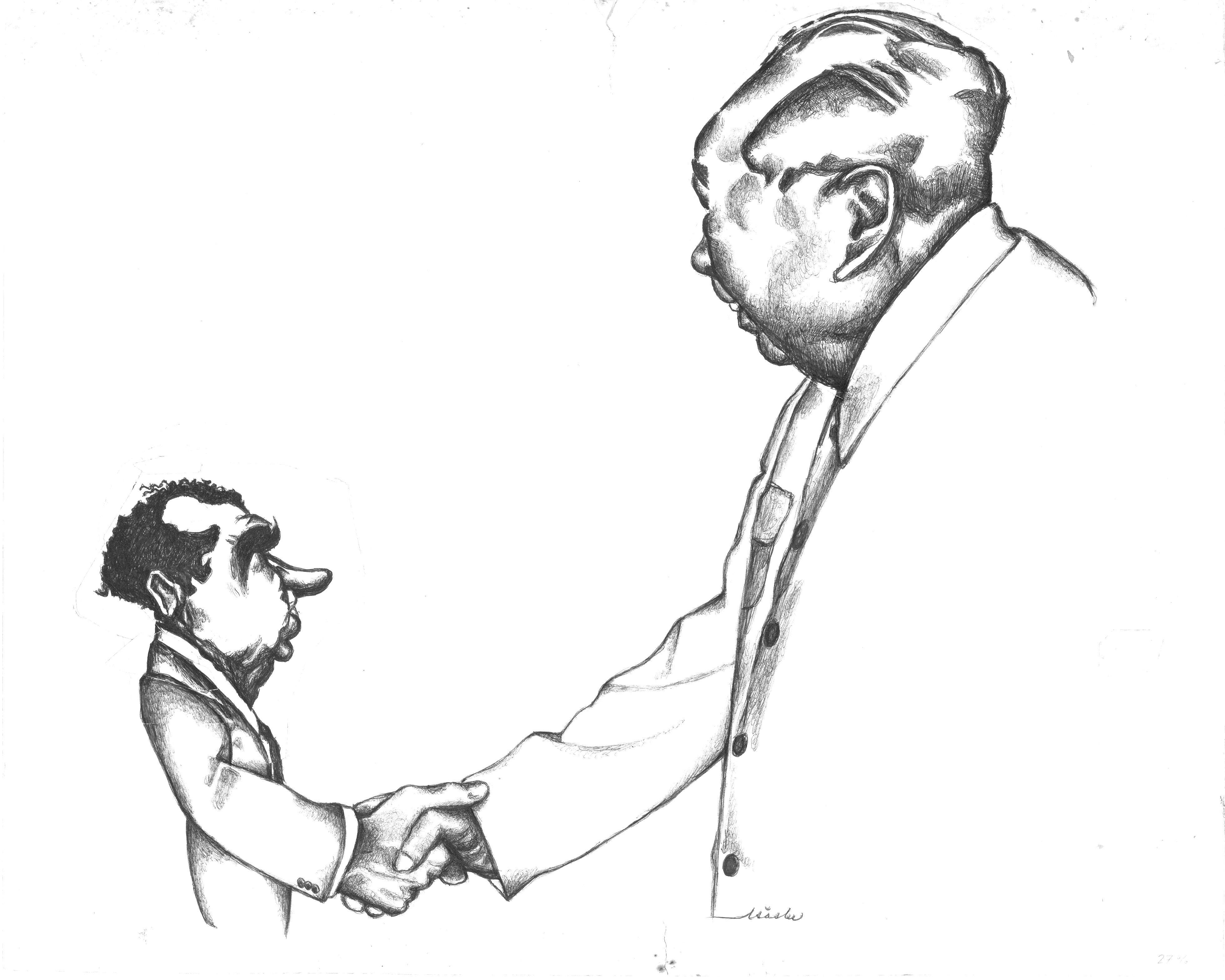 El Yin i el Yang, de Rudolf Häsler. Primera caricatura publicada al TOT (març 2023)