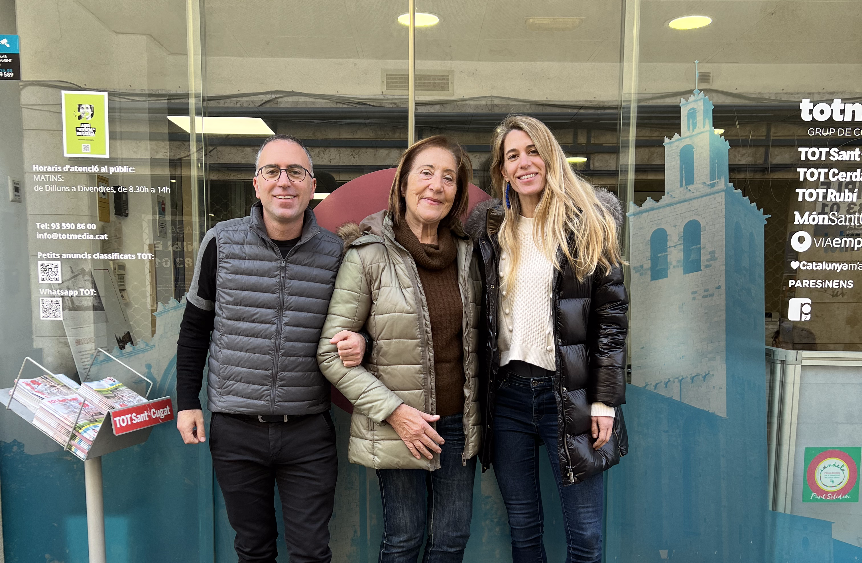 Xavi Grau, Elvira Anglès i Laura Grau. Foto: TOT