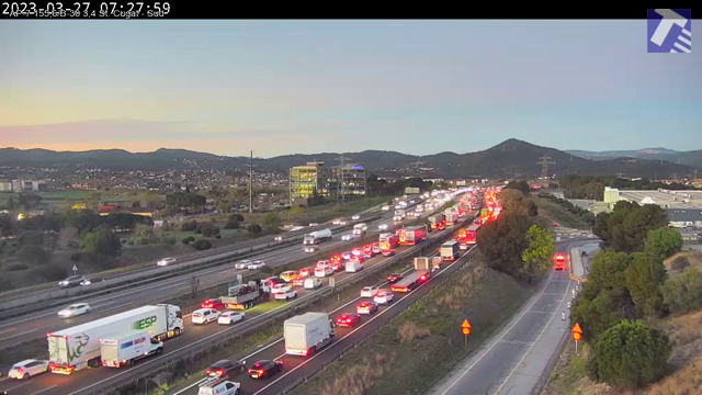 L'AP-7 en el seu pas per Sant Cugat. FOTO: Trànsit