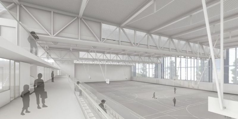 Simulació de l'interior del pavelló de Can Magí. FOTO: Cedida