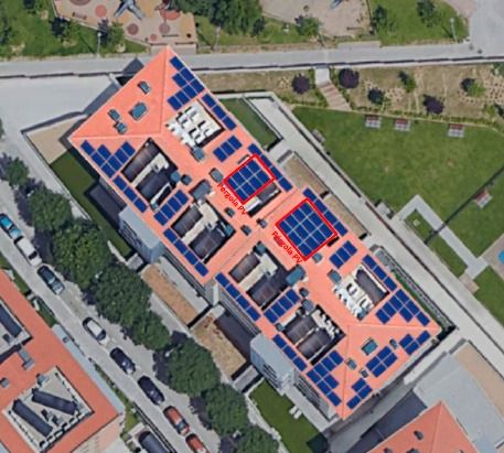 Simulació de la instal·lació de plaques FOTO: Cedida