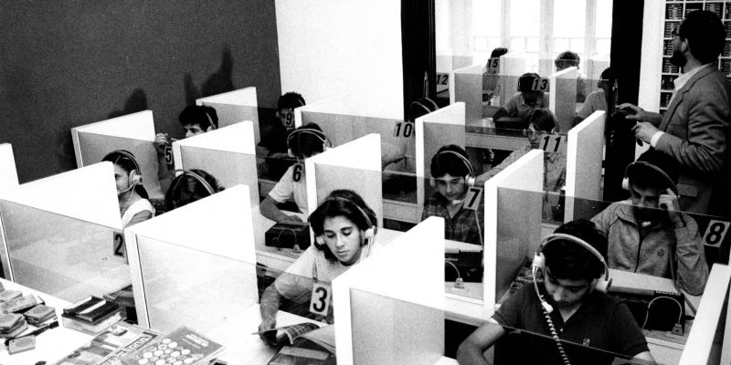 1982: Alphonsus van Campen va dirigir el primer laboratori d’ensenyament d’idiomes del Vallès. Foto: Cedida