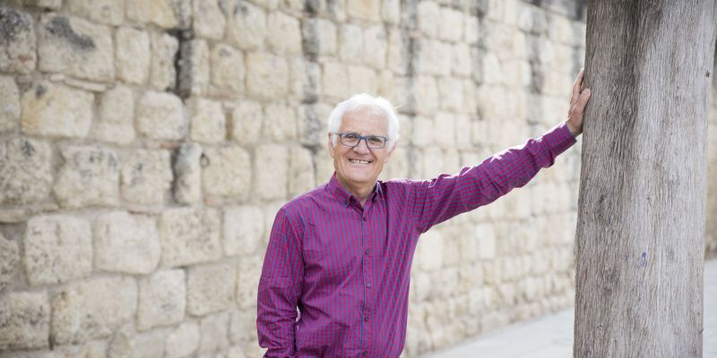 Rogeli Pedró a la plaça d'Octavià. FOTO: Bernat Millet