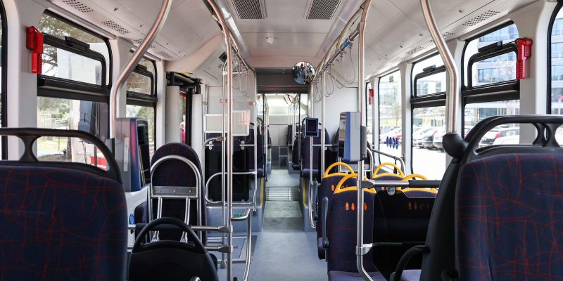 Interior d'un autobús elèctric. Foto: Ajuntament