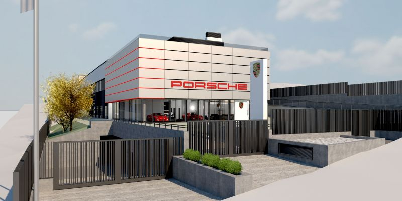 El nou concessionari Porsche Sant Cugat tindrà 2 plantes i s'ubica a un terreny de 3.500 m2. FOTO: TOT Sant Cugat
