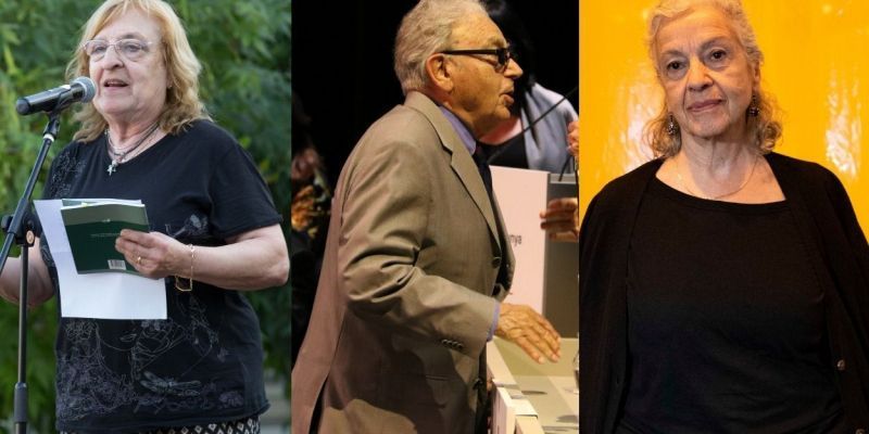 Marta Pessarrodona, Josep Pla Narbona i Àngels Ribé. FOTO Ajuntament ACN