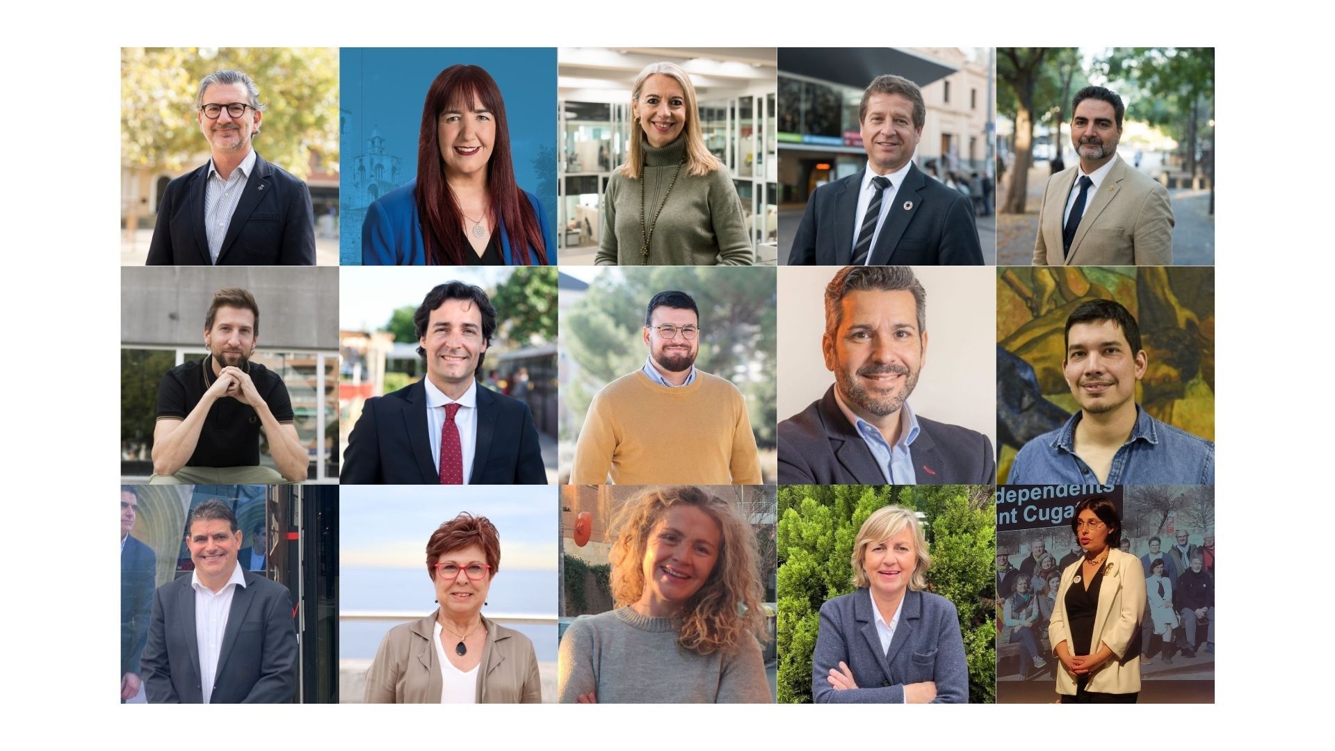 Els candidats a les eleccions municipals de Sant Cugat 2023