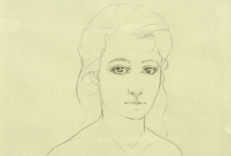 Fragment d'un dels esbossos de l'artista Lluís Ribas