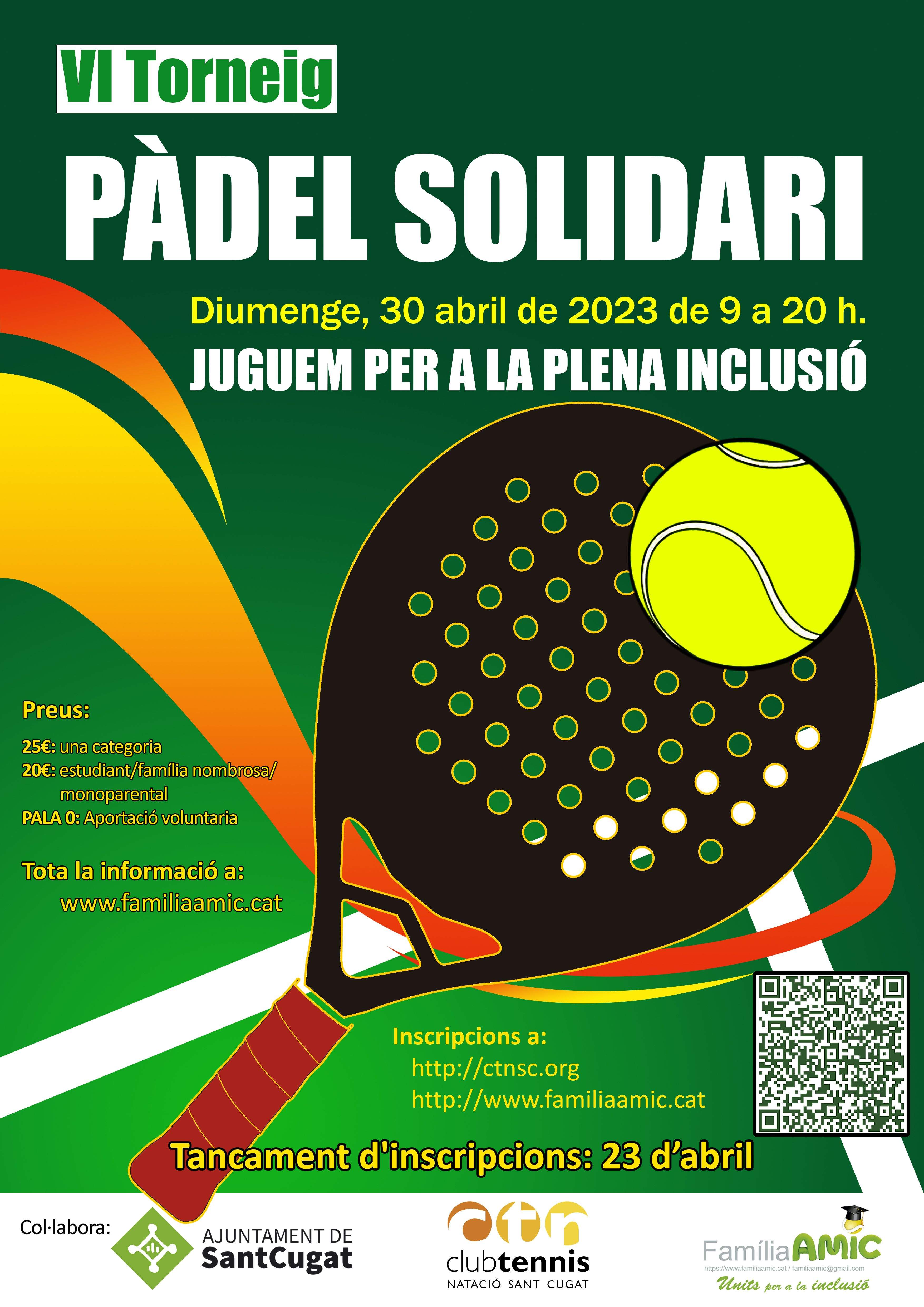 Cartell Torneig Padel Solidari