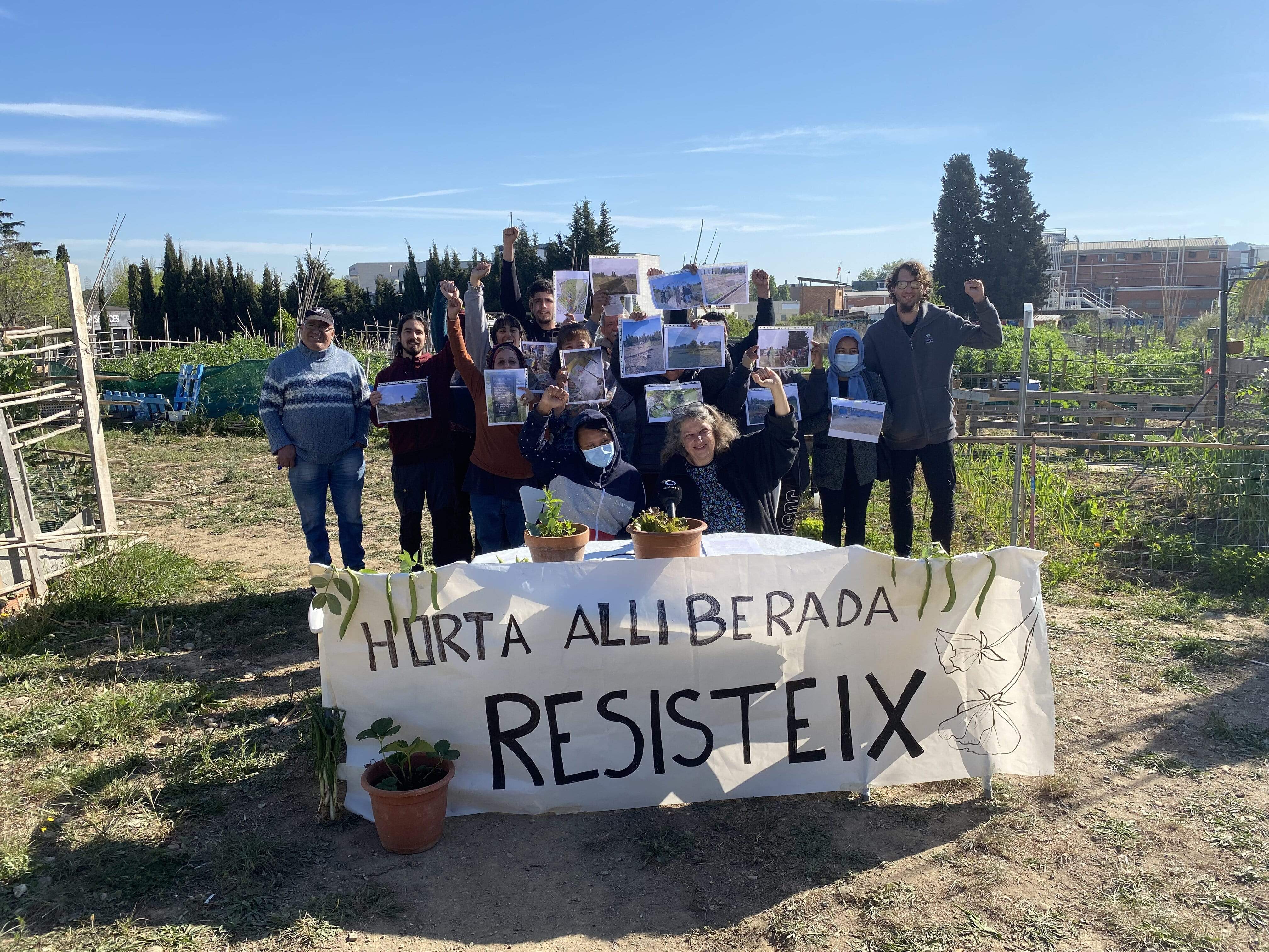 Roda de premsa de l'Horta Alliberada. FOTO: Jan Romaní