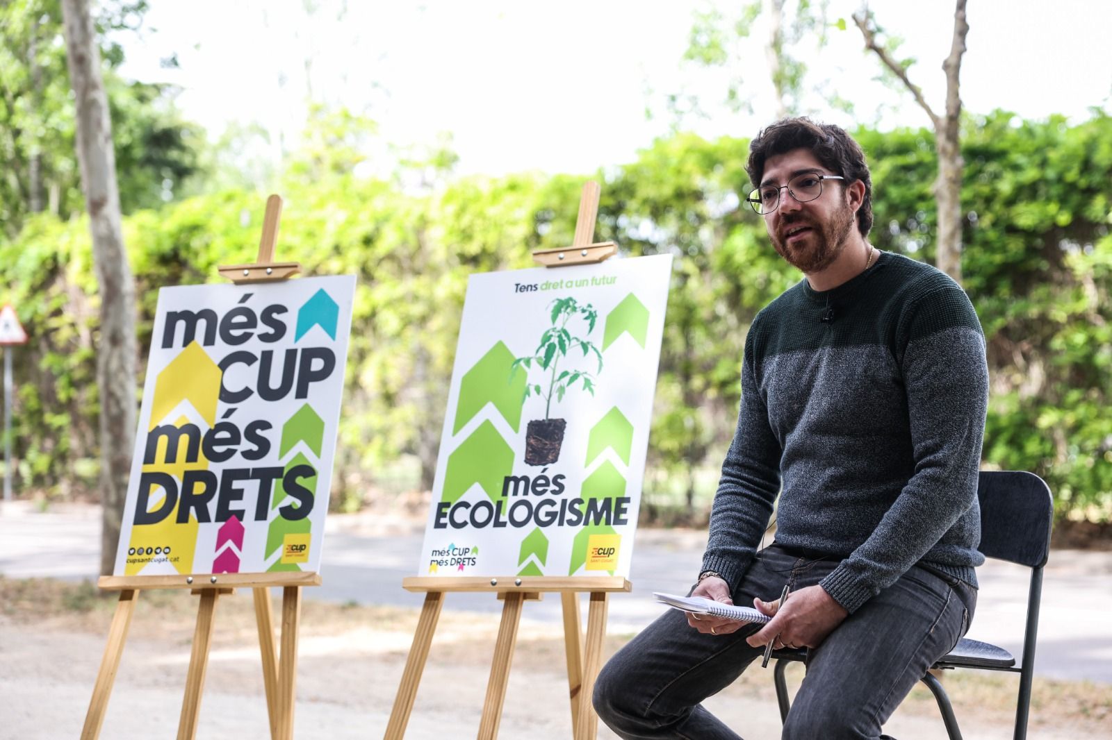 Roda de premsa de la CUP sobre ecologia. FOTO: Cedida