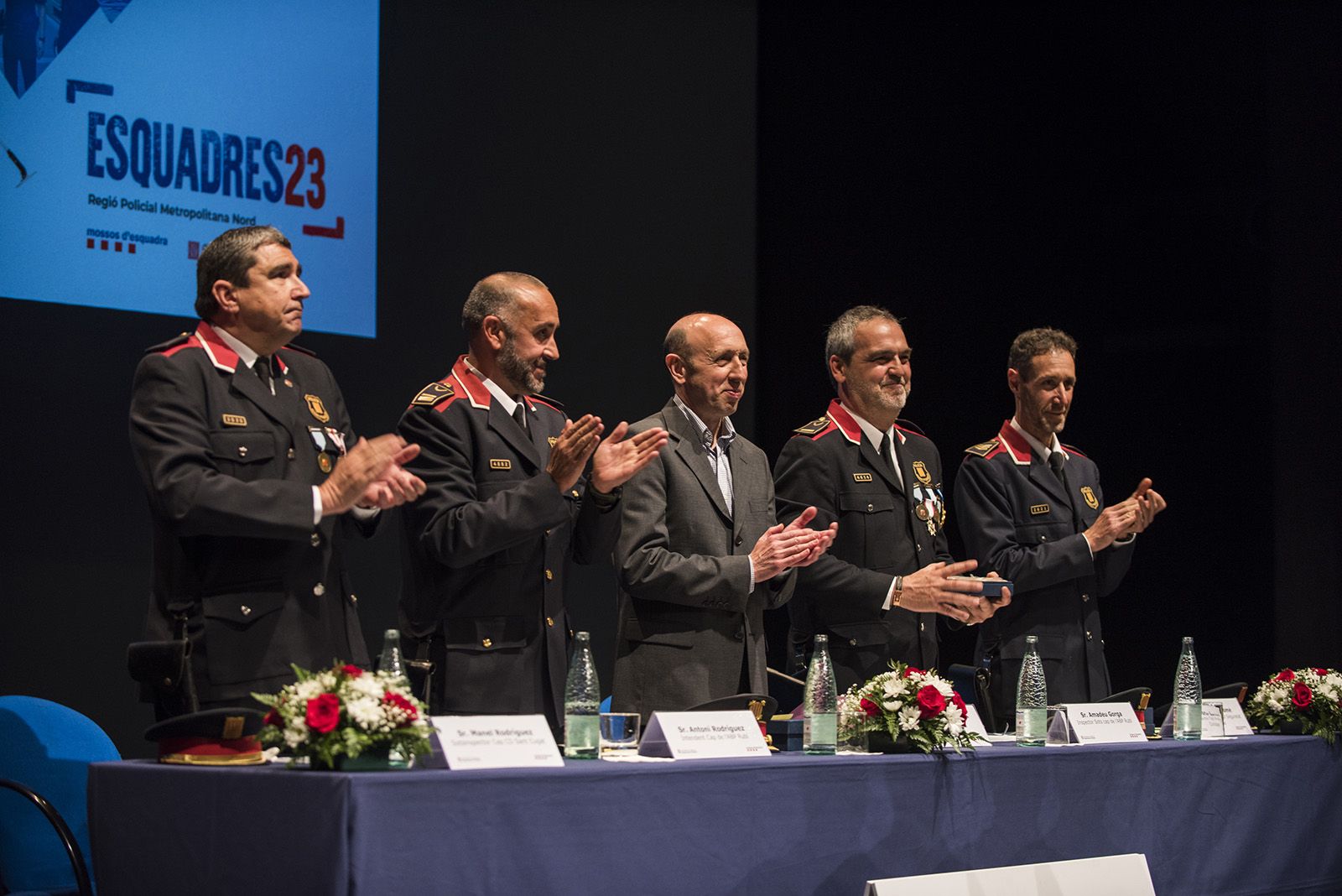 Celebració esquadres de l'Àrea Bàsica Policial (ABP) de Rubi, Sant Cugat i Castellbisbal. FOTO: Bernat Millet.