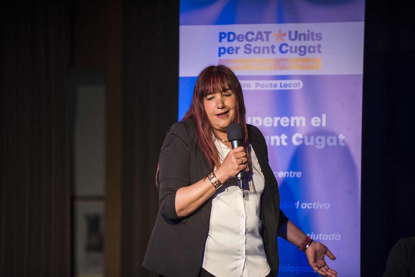 Presentació de Mayte Pérez de PDeCAT-Units per Sant Cugat. FOTOS: Bernat Millet
