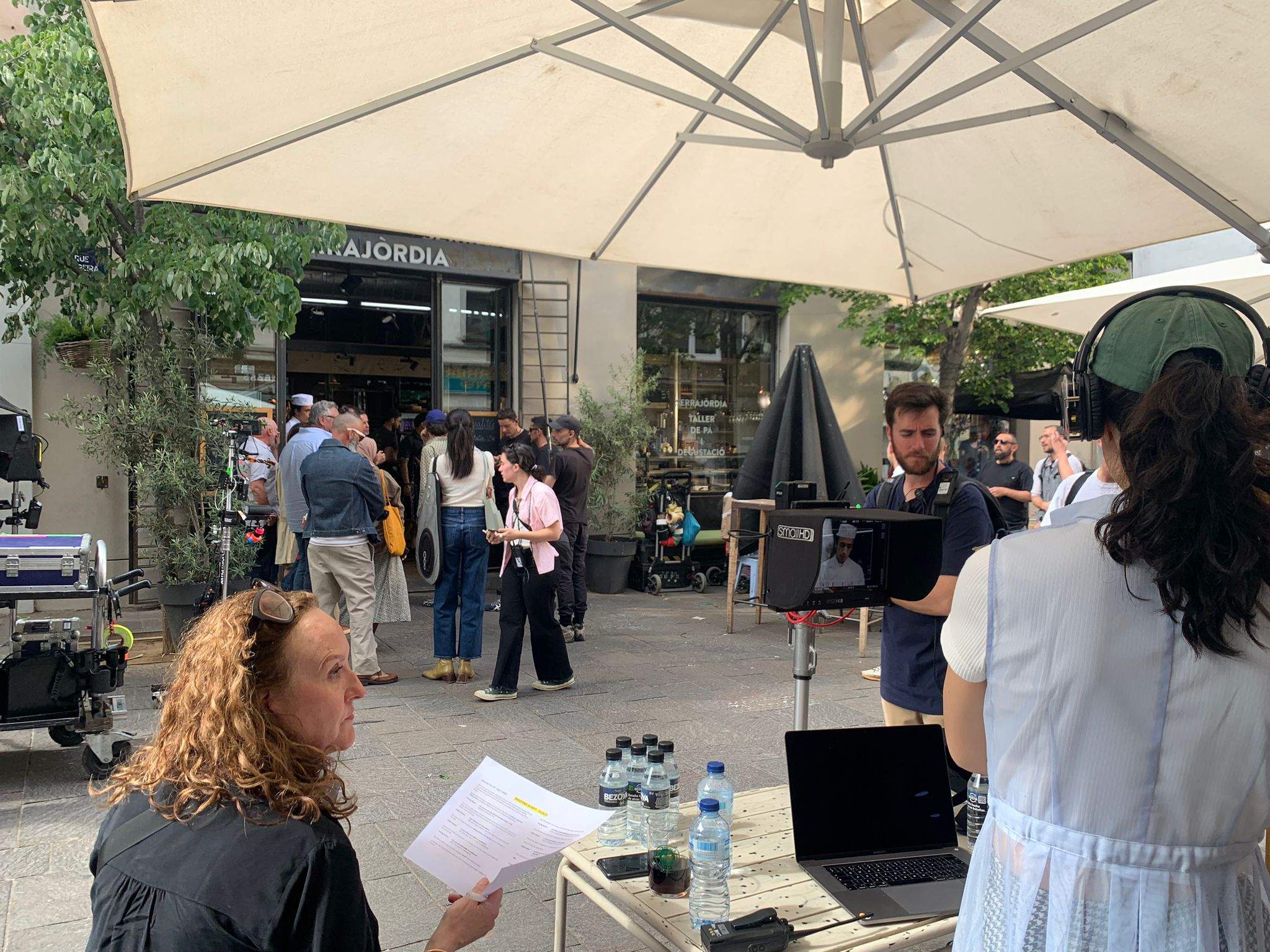 Gravació d'un anunci al forn de pa Serrajòrdia de Sant Cugat. FOTO: Nielo Ballart