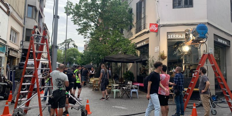 Gravació d'un anunci al forn de pa Serrajòrdia de Sant Cugat. FOTO: Nielo Ballart