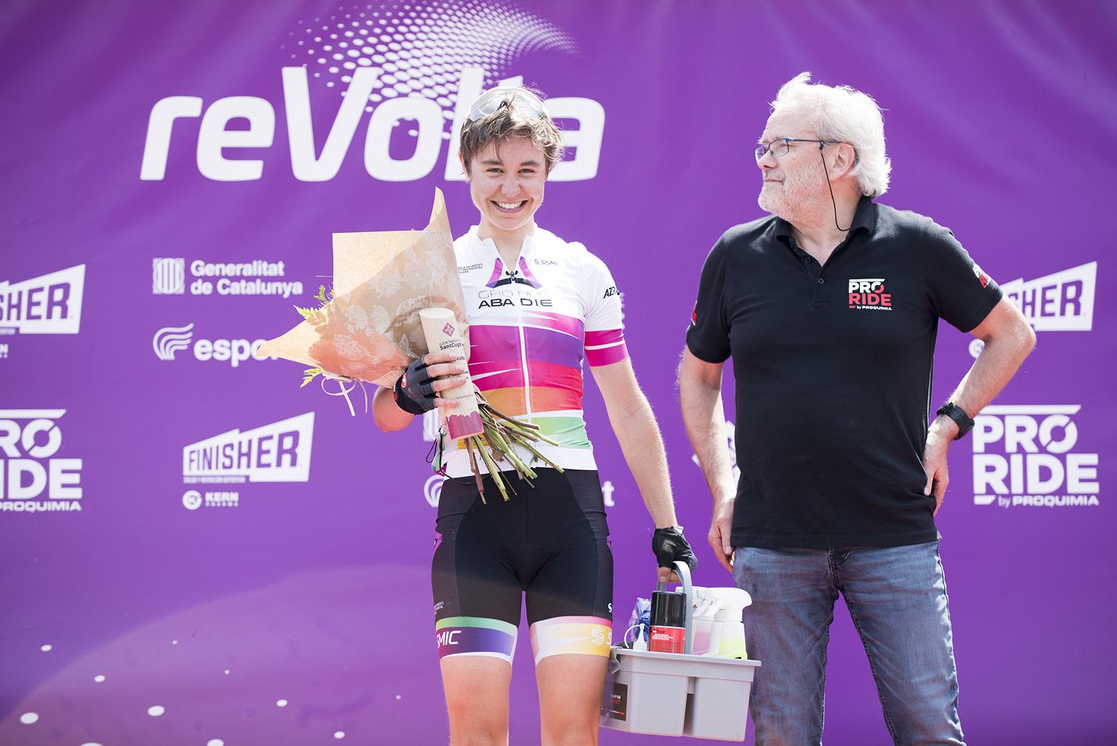 Ines Van der Linden (Team Groupe Abadie) ha guanyat la classificació de Muntanya. FOTO: Bernat Millet.