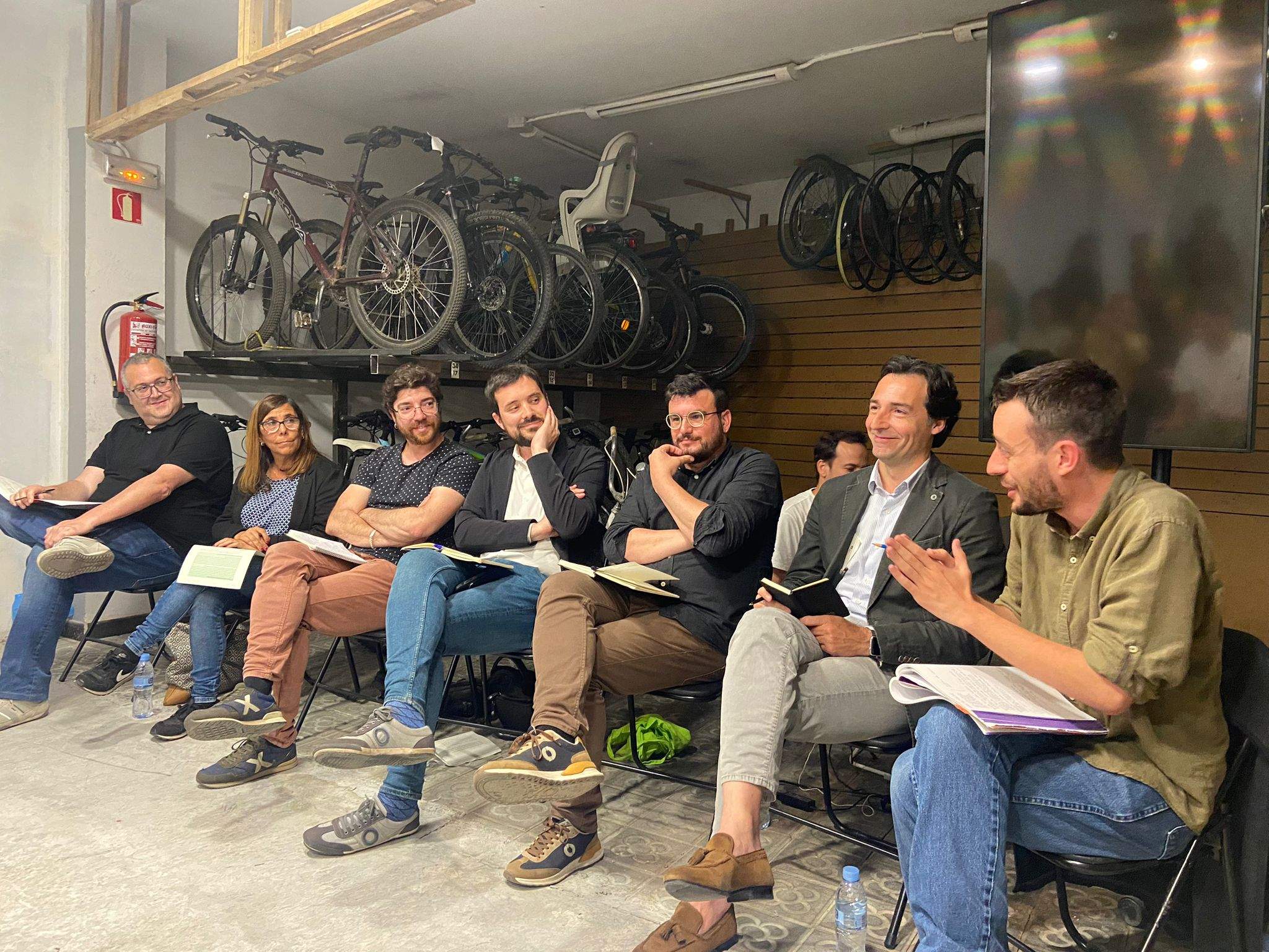 Debat sobre mobilitat amb els representats polítics. Foto: Alba M. Vallejo