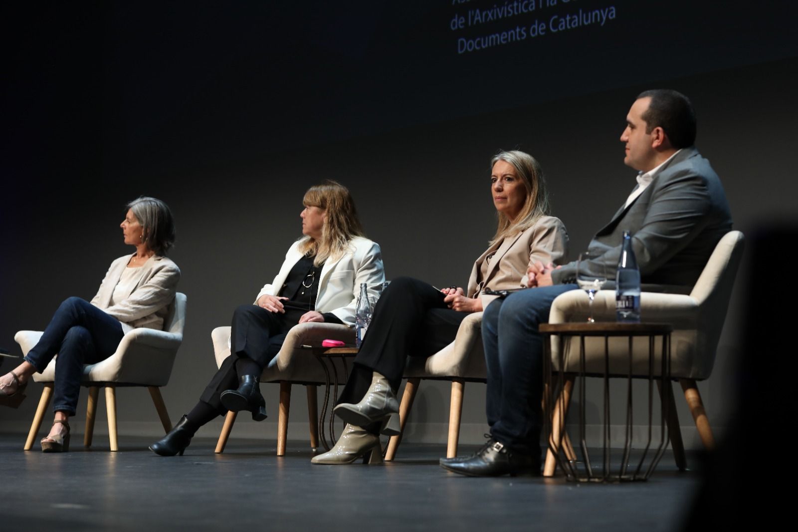 D'esquerra a dreta, Carmela Fortuny, Natàlia Garriga, Mireia Ingla i Francesc Giménez. FOTO: Ajuntament