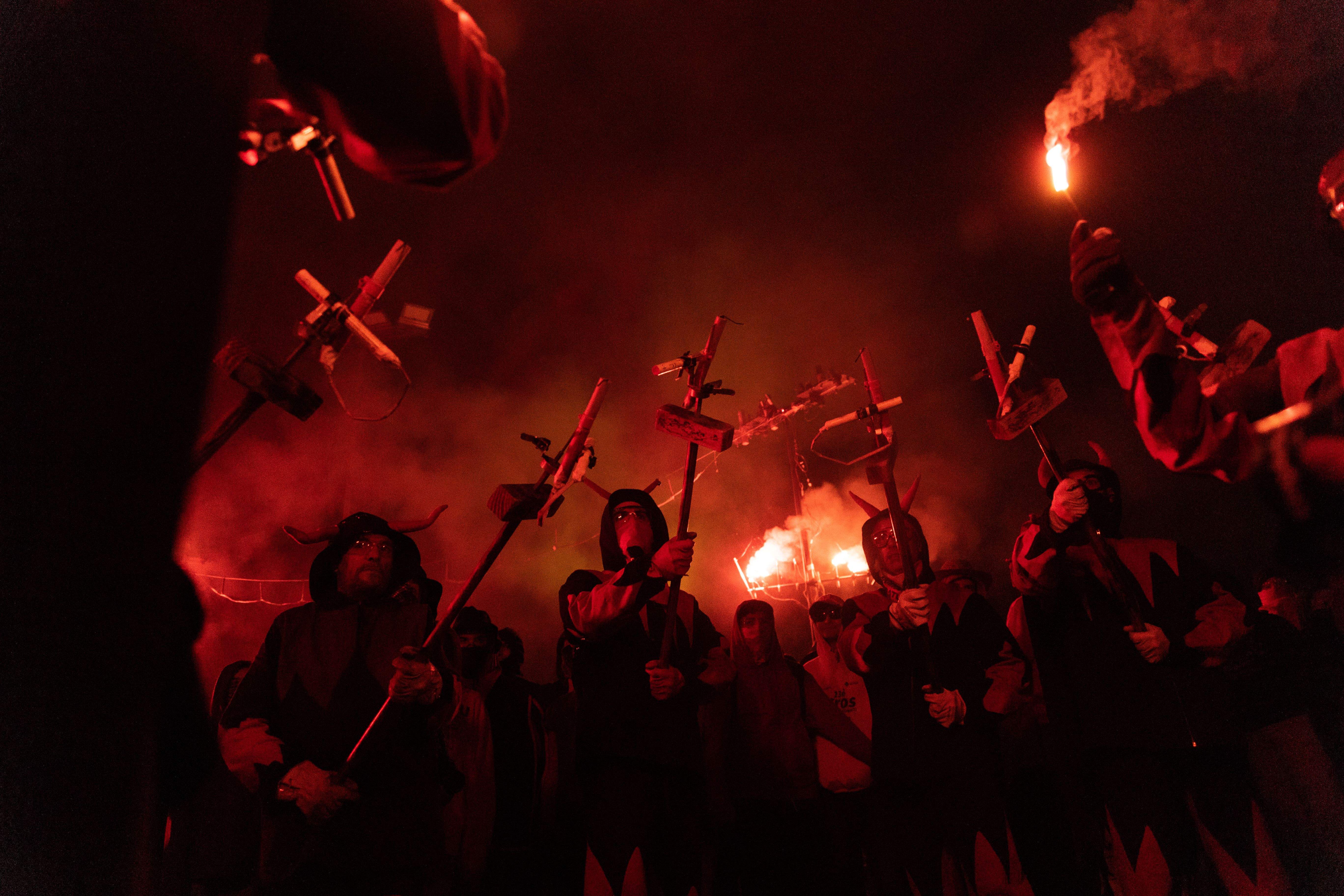El correfoc de les bèsties. FOTO: Maria Canamases