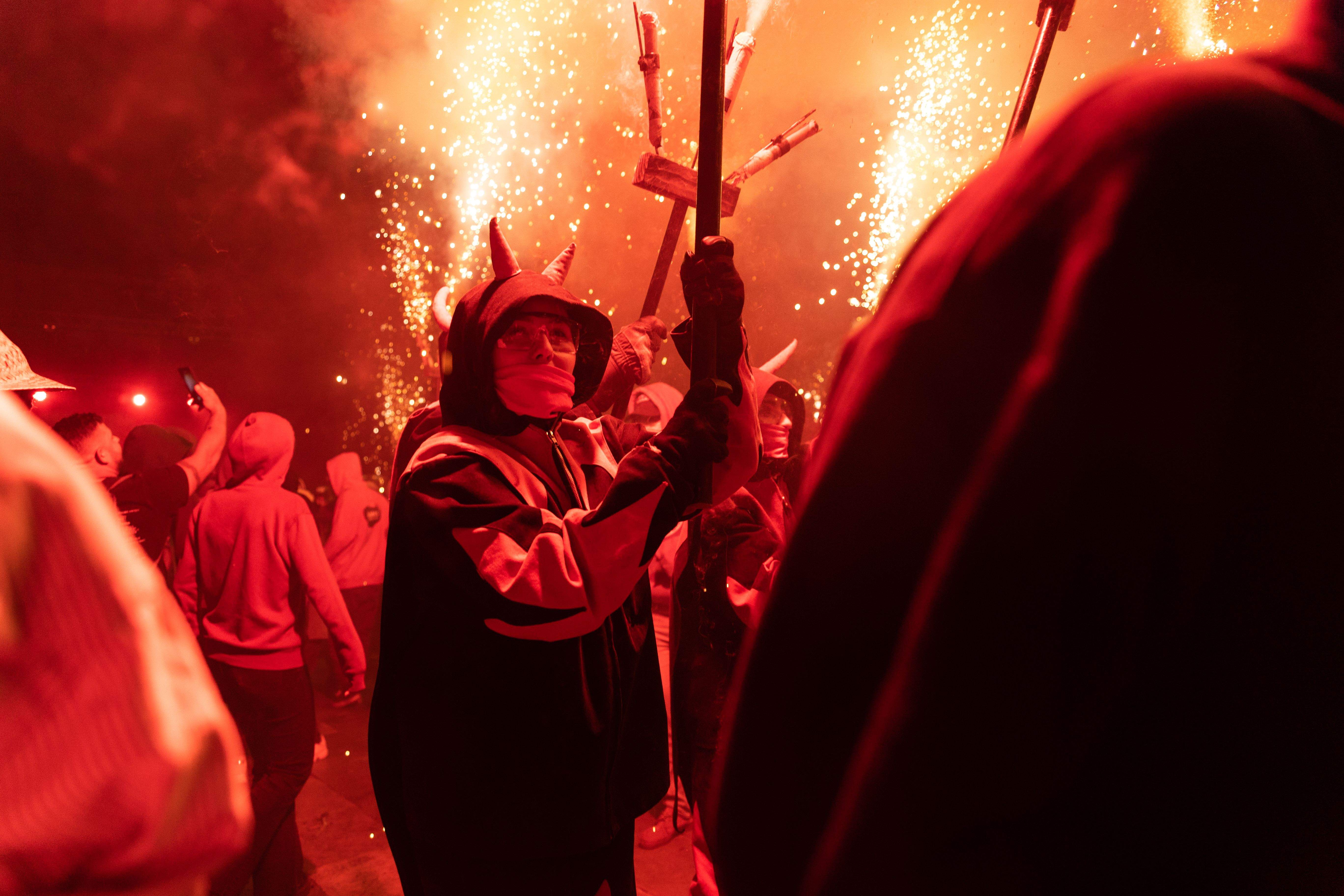El correfoc de les bèsties. FOTO: Maria Canamases