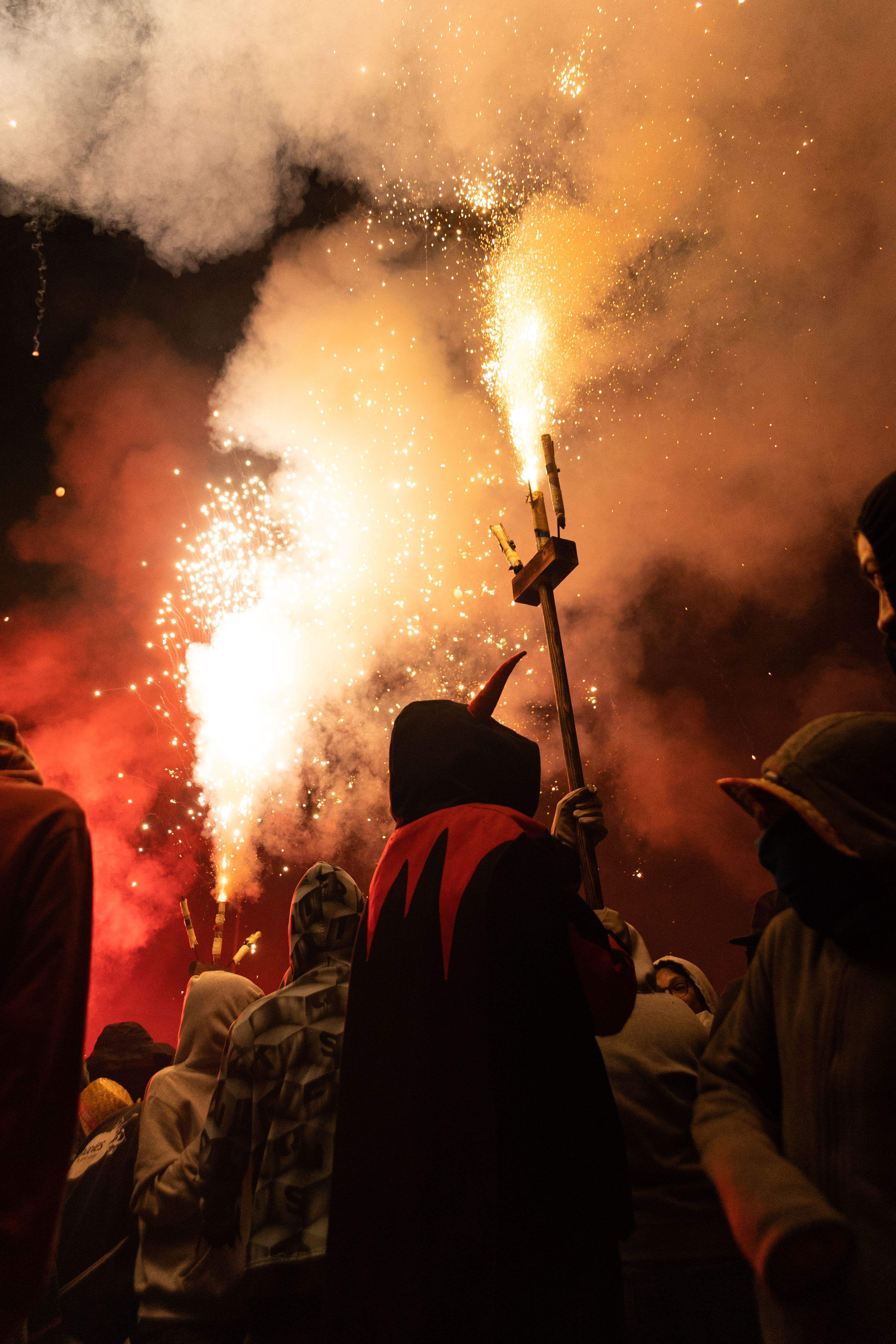 El correfoc de les bèsties. FOTO: Maria Canamases