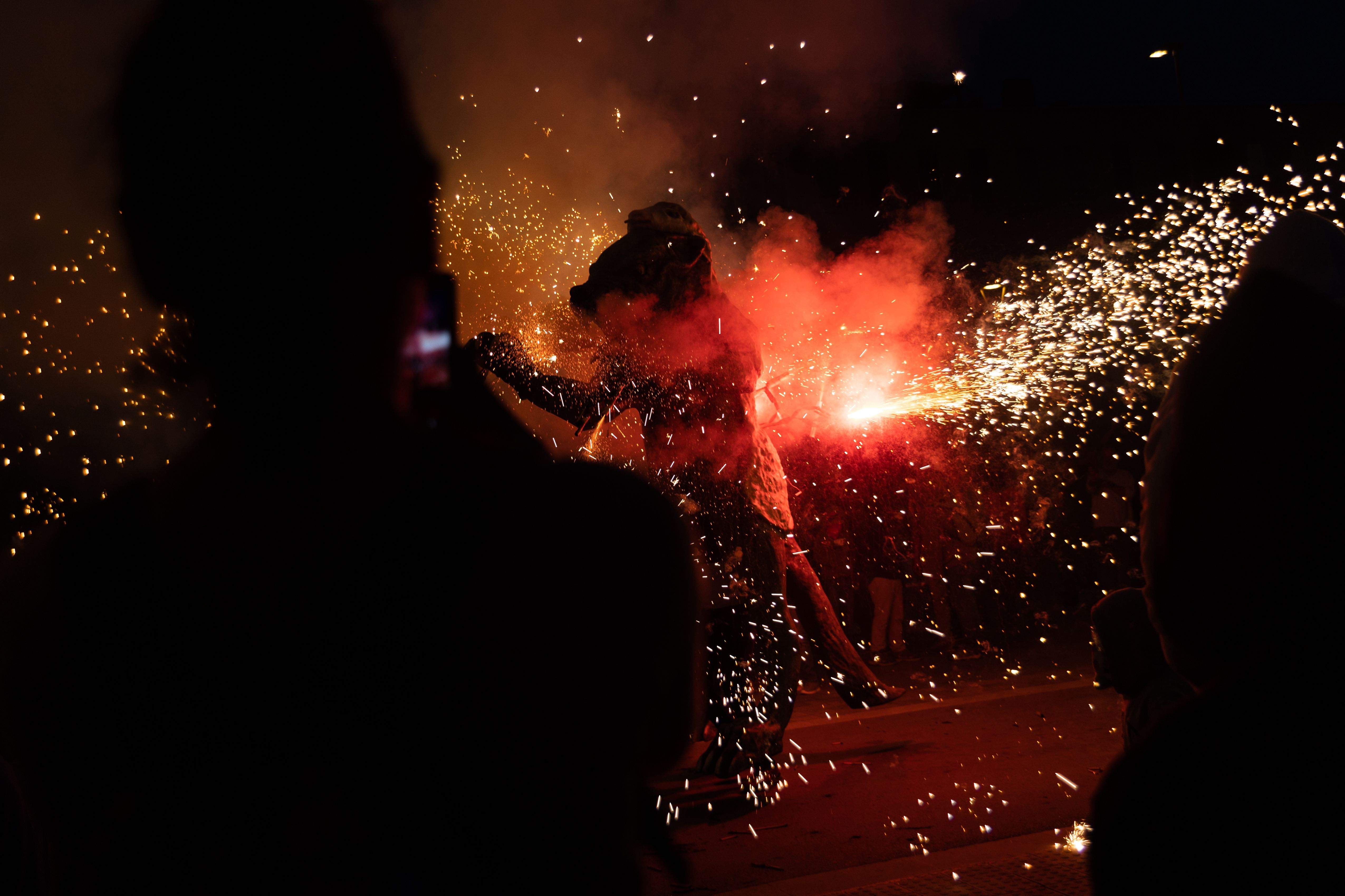 El correfoc de les bèsties. FOTO: Maria Canamases