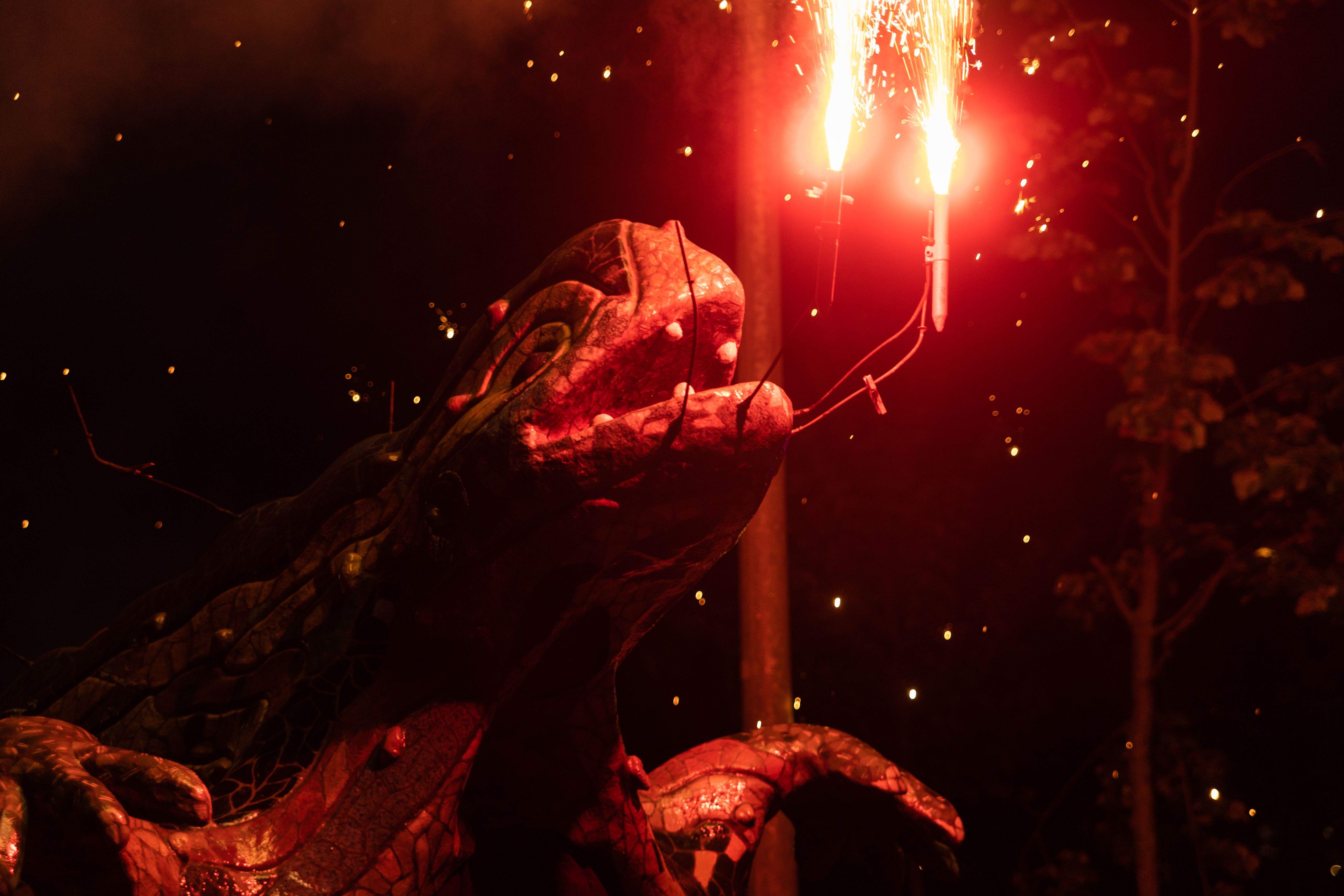 El correfoc de les bèsties. FOTO: Maria Canamases