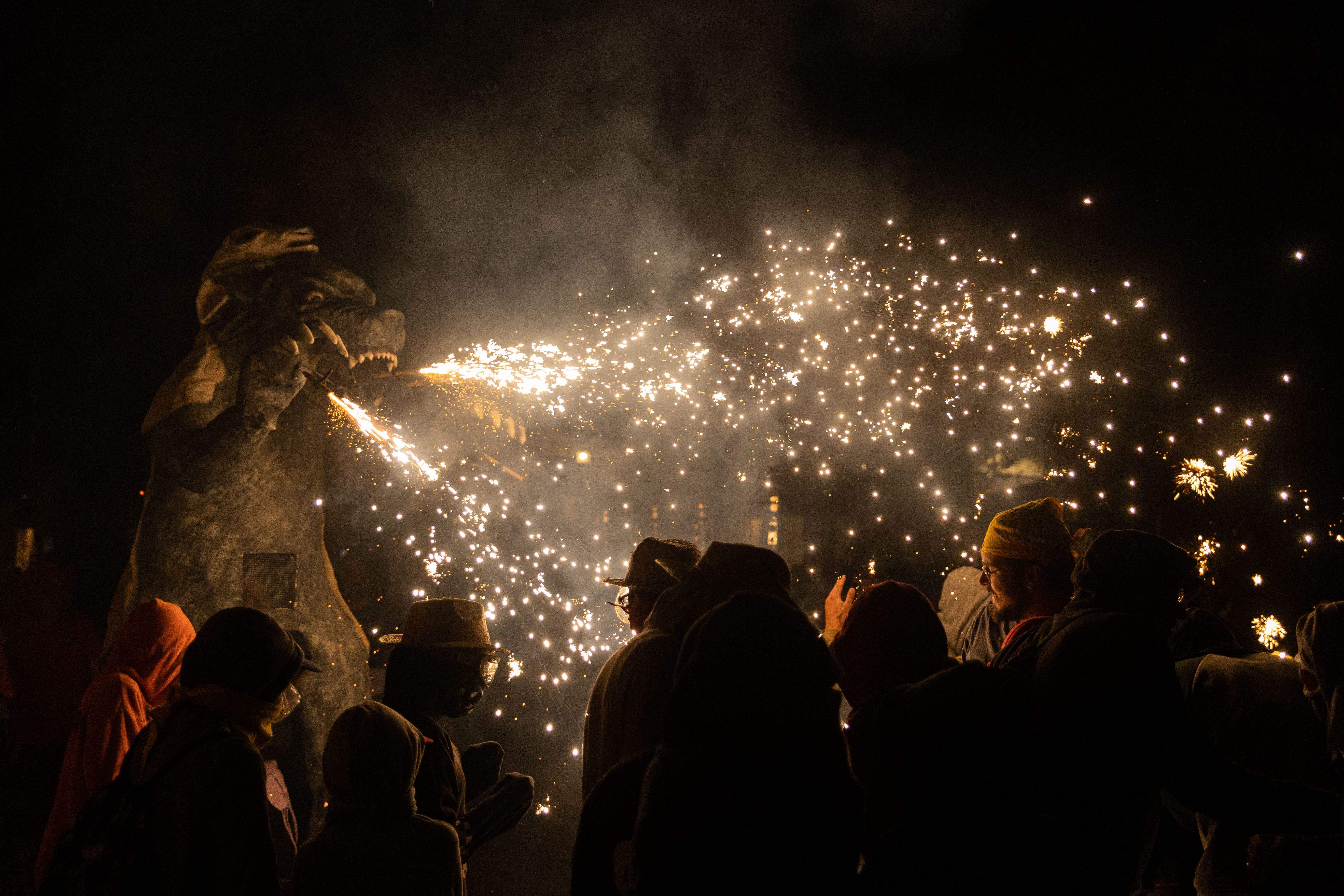 El correfoc de les bèsties. FOTO: Maria Canamases