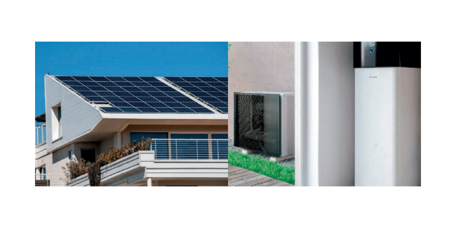 Instal·lacions de plaques fotovoltaiques i aerotèrmia. FOTO: Cedida