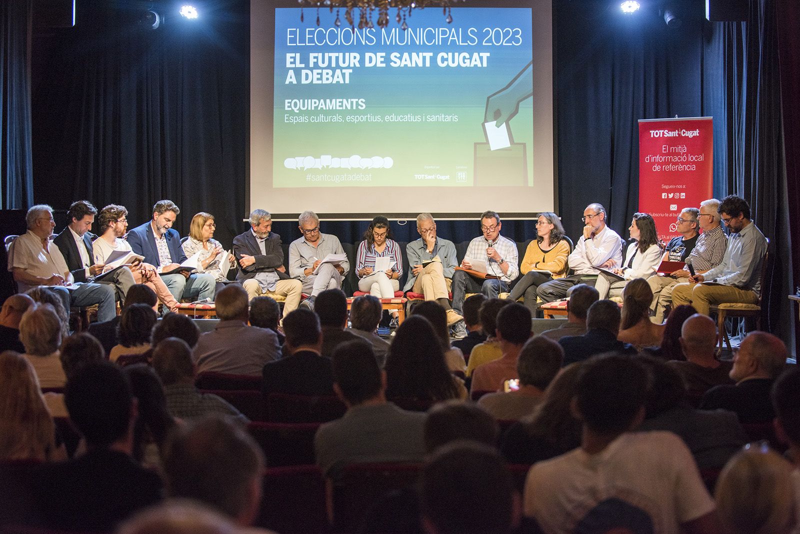 Dedebat electoral d'equipaments del TOT Sant Cugat. FOTO: Bernat Millet