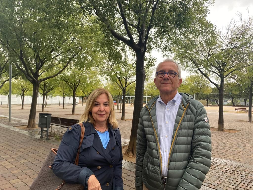 Sílvia Vallès, nova presidenta de l'Associació de Veïns del Barri de Volpelleres, i Joan Gorriz, el secretari. FOTO: Cedida