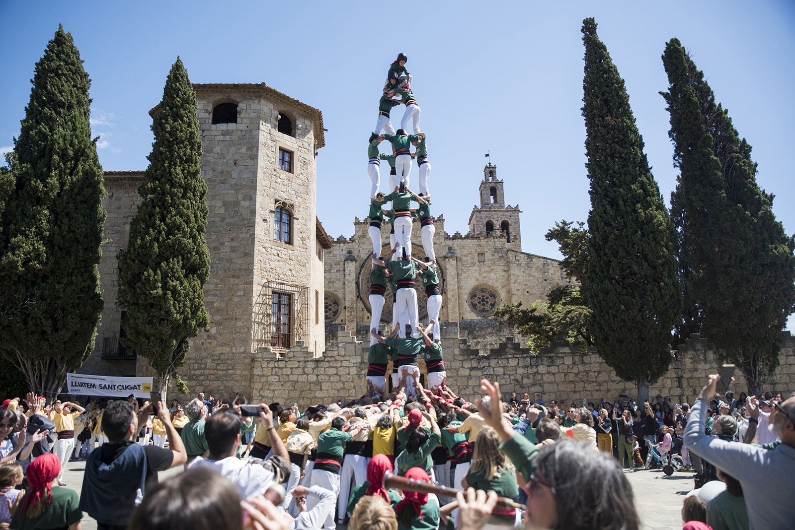 Diada de Sant Ponç dels Castellers de Sant Cugat. FOTO: Bernat Millet.