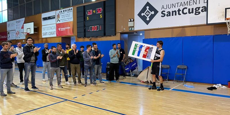 Comiat del jugador del Qbasket Sant Cugat Jordi Albert Pigem. FOTO: Cedida