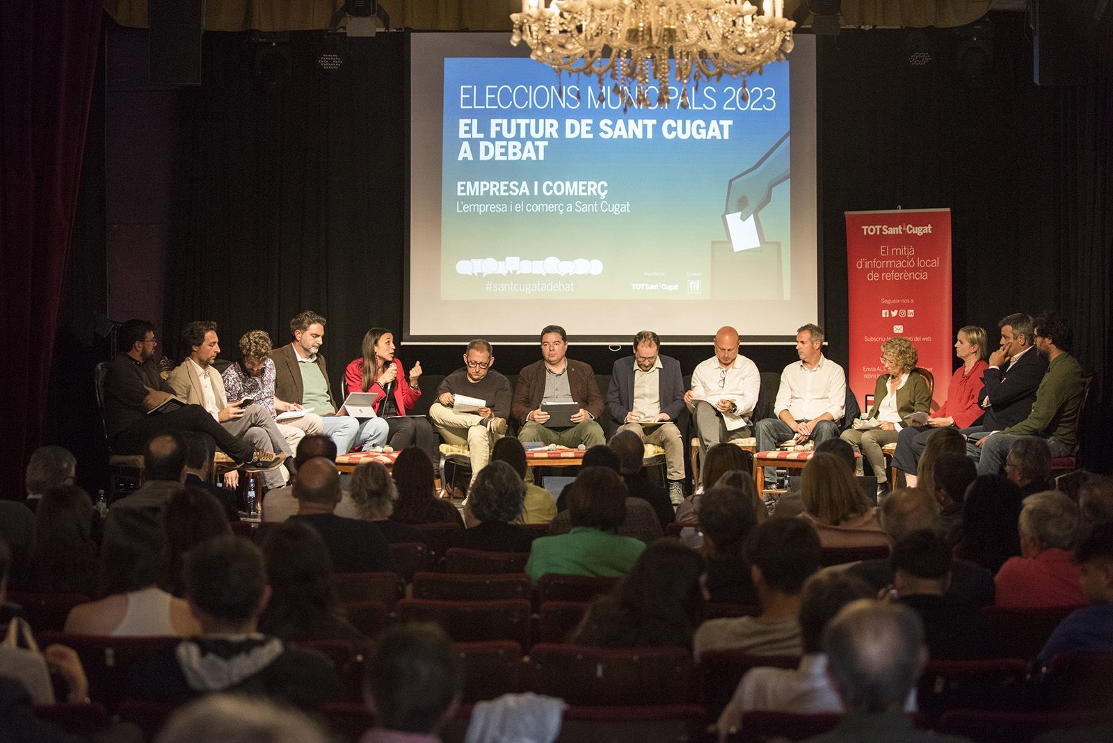 Debat electoral sobre comerç i economia organitzat pel TOT. Foto: Bernat Millet