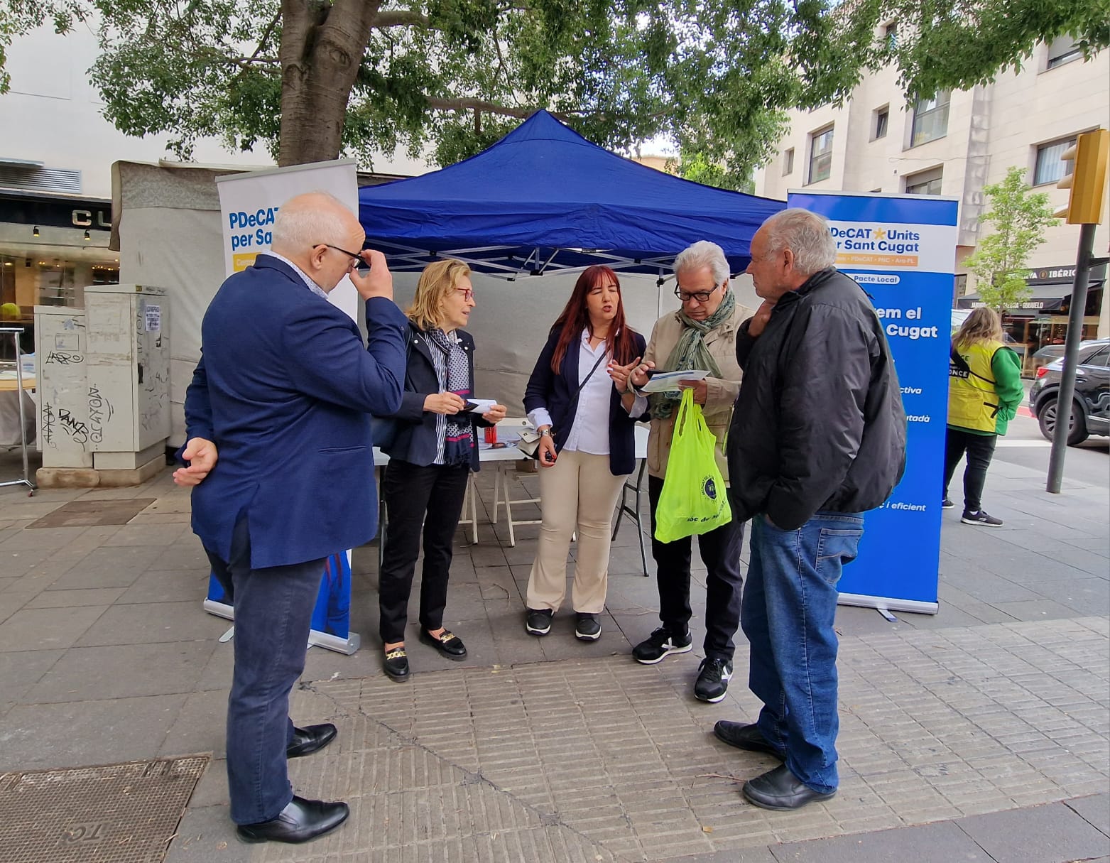 Carpa de campanya electoral del PDeCAT. FOTO: Cedida
