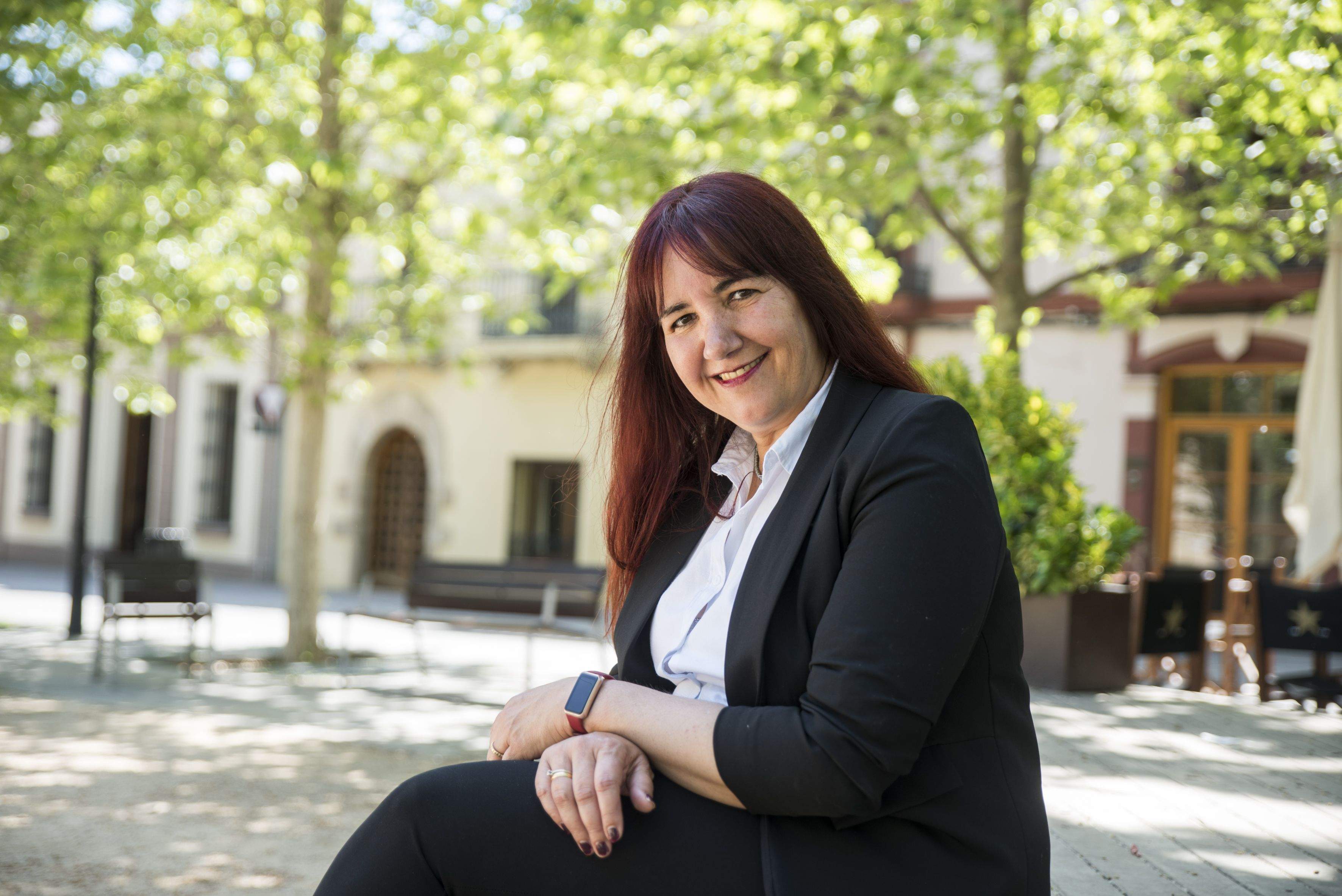 Mayte Pérez a la plaça de Barcelona FOTO: Bernat Millet 