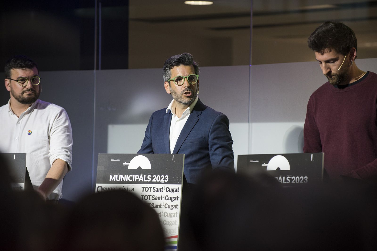 Debat de candidats a l'alcaldia de Sant Cugat per les eleccions de 2023. FOTO: Bernat Millet.