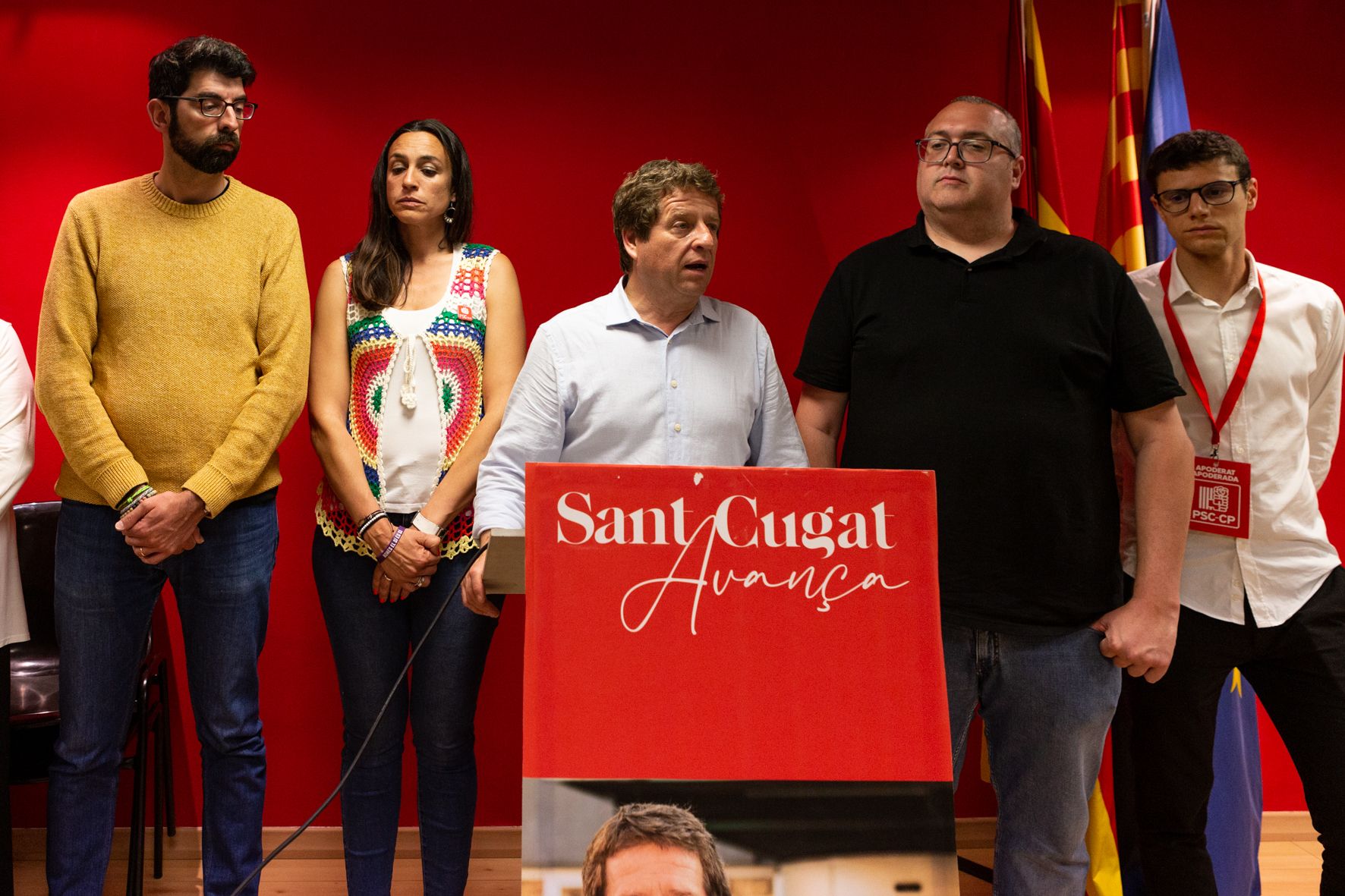 Al centre, Pere Soler, tinent d'alcaldia d'Economia durant el tripartit. A la seva esquerra, Elena Vila, actual portaveu socialista. FOTO: Maria Canamasses