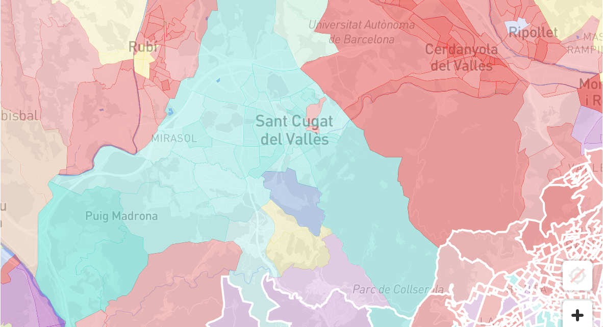 Mapa dels resultats de les eleccions municipals 2023
