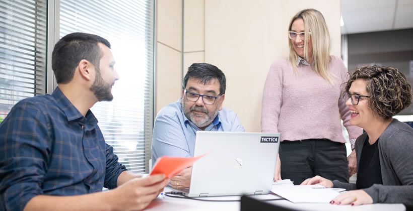 L' equip de T4act1c4, gestoria a domicili a Sant Cugat. FOTO: Cedida