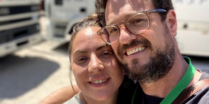 Oriol Piñeiro amb Lady Gaga. FOTO: Cedida