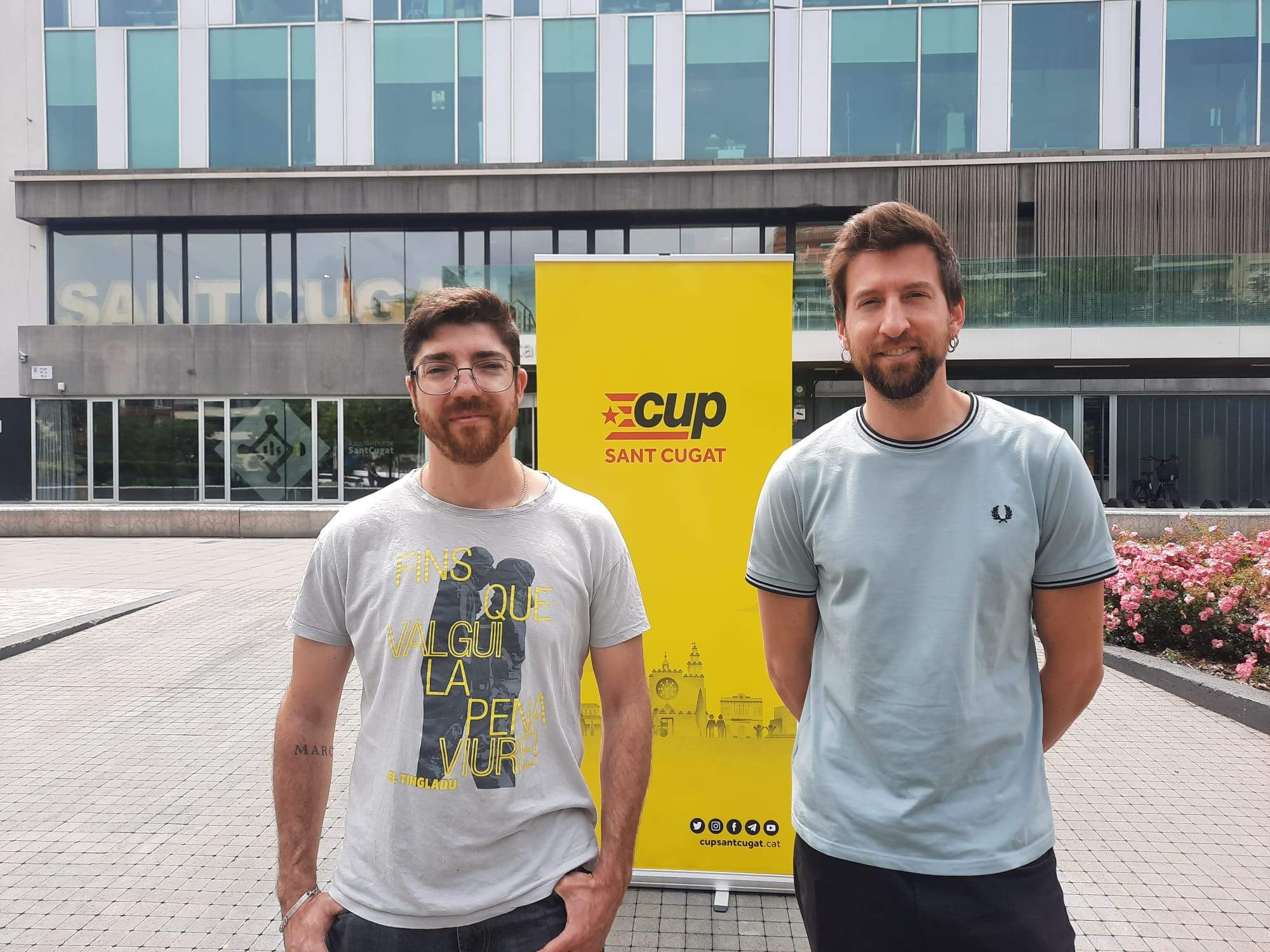 Oriol Sànchez i Marco Simarro, regidors de la CUP a l'Ajuntament de Sant Cugat FOTO: TOT