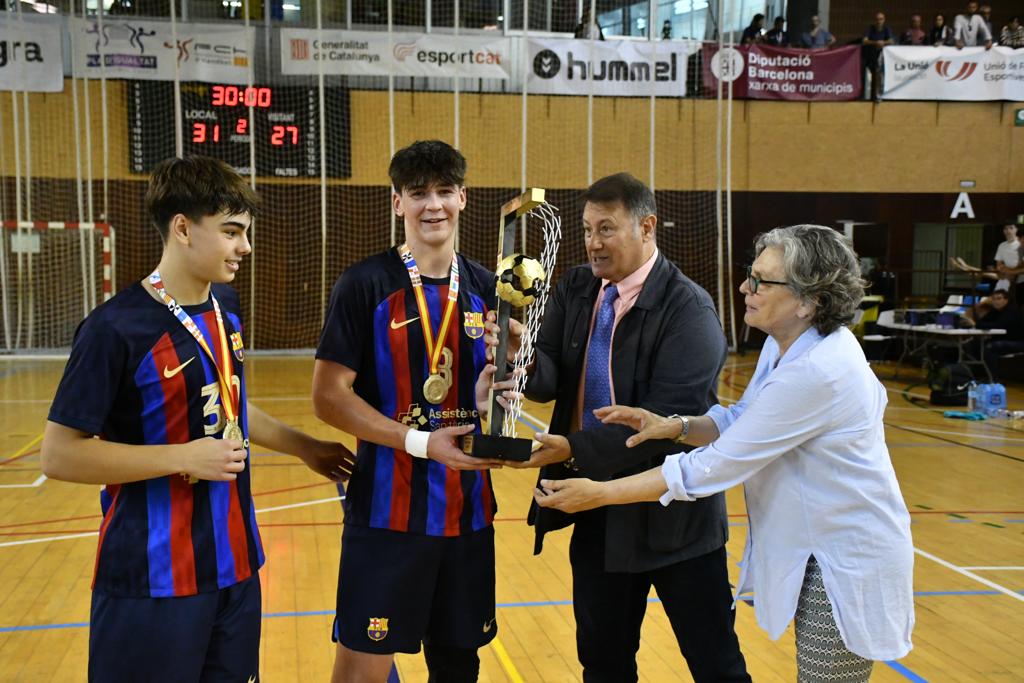 Final del Campionat d'Espanya Cadet masculí entre el FC Barcelona i el Bm. Granollers en la Copa de les Nacions. FOTO: CH Sant Cugat